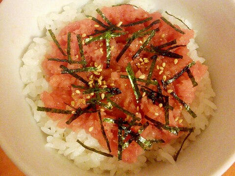 【中華ごま】☆ずぼらレシピ☆ネギトロ丼☆生姜風味